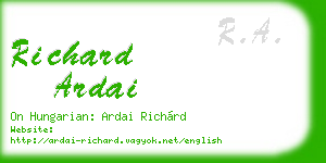 richard ardai business card