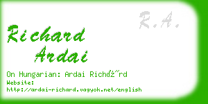 richard ardai business card